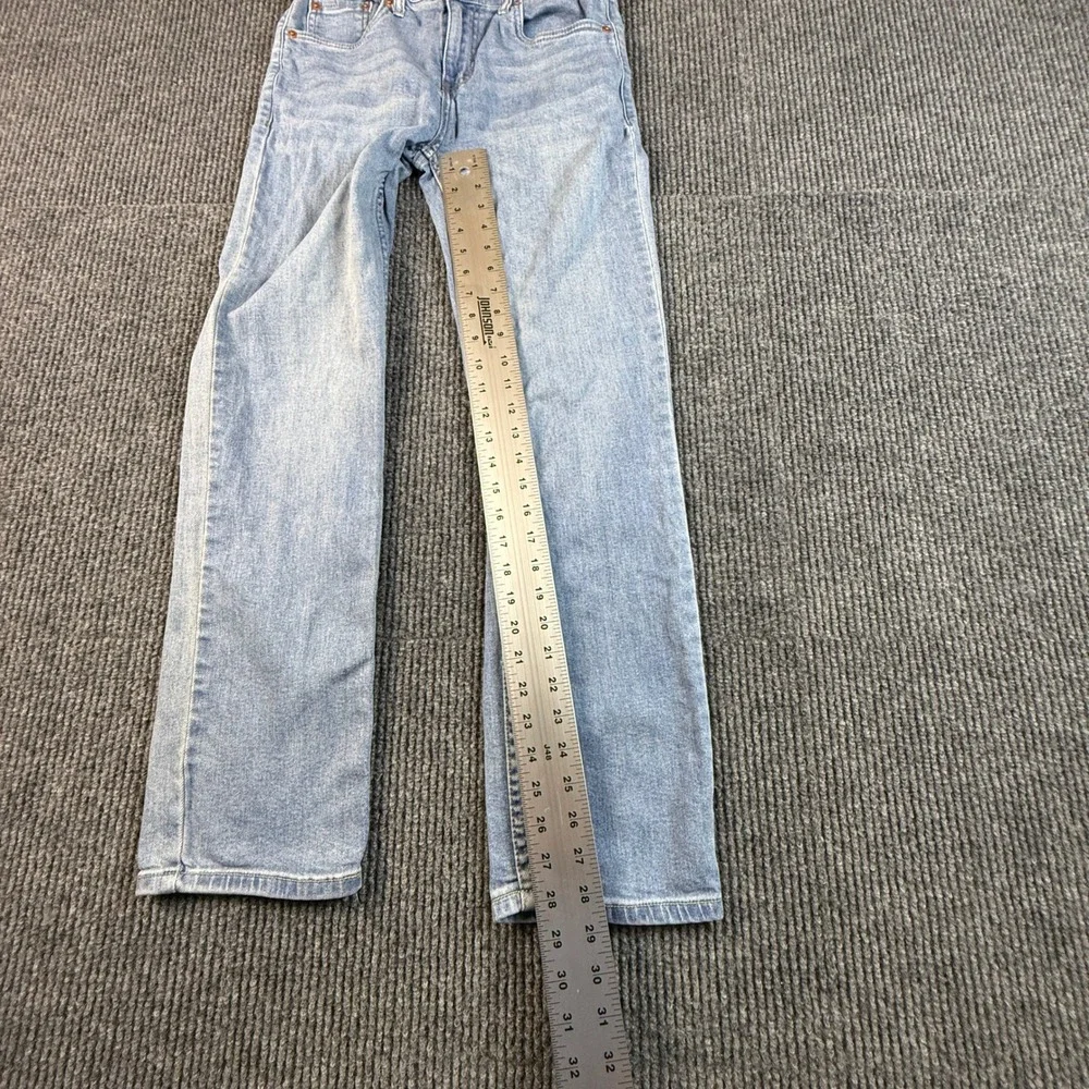 Levis 514 Straight Fit Jeans Kids Size 16 Regular Light Wash Denim 28x30